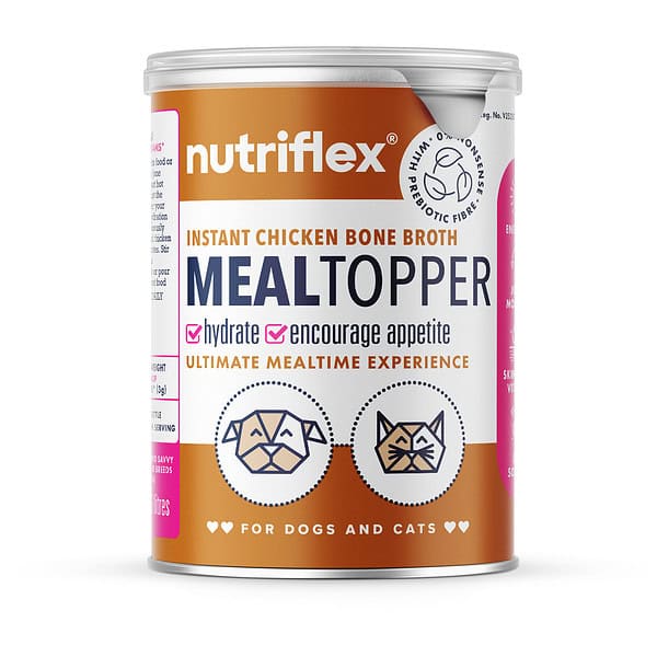 Nutriflex Dog Gravy Chicken Bone Broth Meal Topper For Dogs And Cats